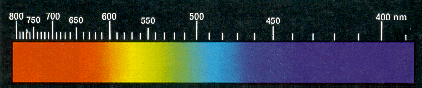 Der sichtbare Teil des elektromagnetischen Spektrums