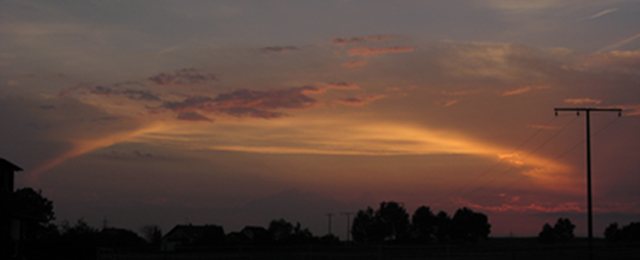 Bogenlichterscheinung bei Sonnenuntergang