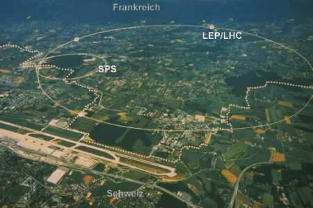 Luftbildaufnahme des CERN