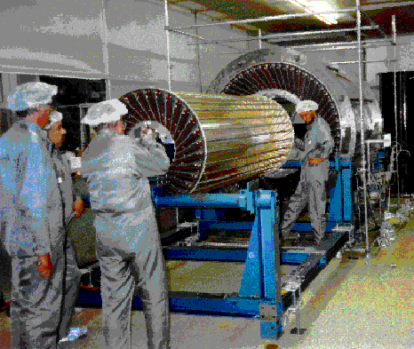 Während der Montage der Spurenkammer